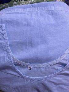 Sky Blue Embroidered Kurta