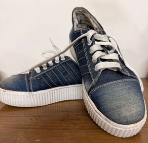 Denim Platform Sneakers