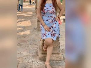 Berrylush Blue Floral Printed A-LineDress