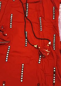 Red &amp; Black Ethnic Kurta Set with Mirror Work