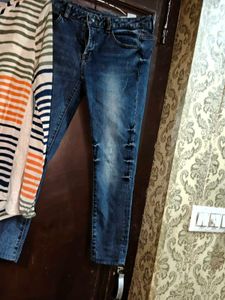 Striped Top &amp; Jeans Set