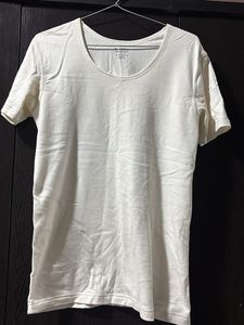 White Ribbed Short Sleeve Top