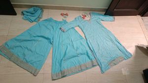 Blue Sharara Suit Set | Anarkali Kurti +