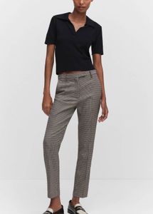 Mango Houndstooth Fit Trousers