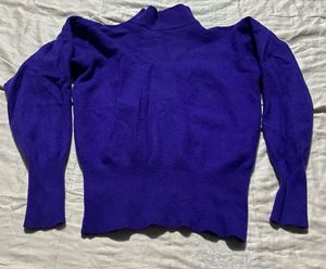 Purple Turtleneck Sweater