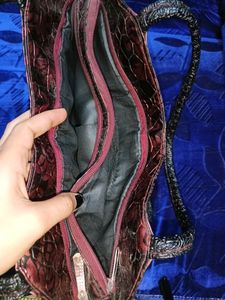 Unique Black &amp; Burgundy Purse