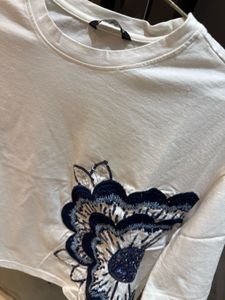 women around neck white t-shirt