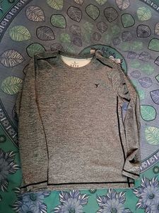 Men's Grey Long Sleeve Top