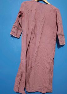 Boho Pink Kurta with Lace Detail