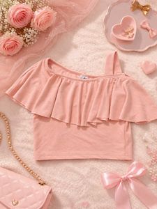 Cute Ruffle One-Shoulder Top
