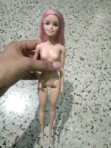 Barbie Doll with Long Pink Hair
