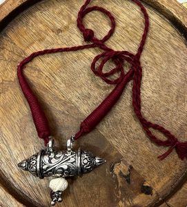 Ethnic Oxidised Silver Necklace