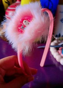 Fluffy hairband for girls