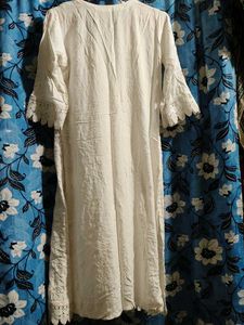 Embroidered White Kurta