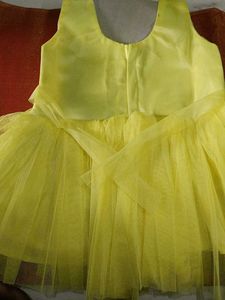 Yellow Party Dress with Bow frock