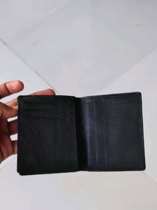 Black Leather Bi-Fold Wallet