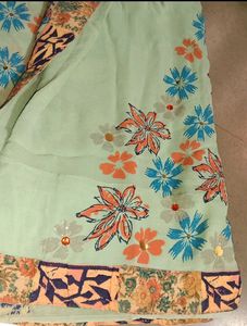 Sarees With Blouse In 100 Rs Only.