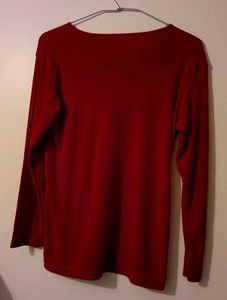 Classic Red Long-Sleeve Top