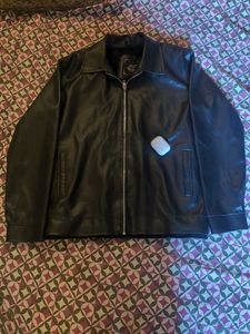Classic Black Faux Leather Jacket