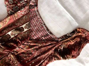 Boho Print Off-Shoulder Top