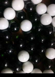 Black and white glass marble 70piecs