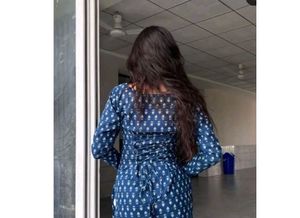 square neck printed kurti