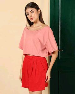 Peach Crop Top
