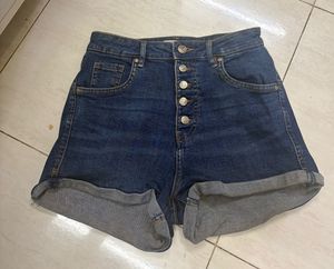 High Waisted Denim Shorts