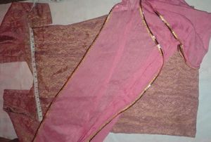 Creap silk suite+dupatta