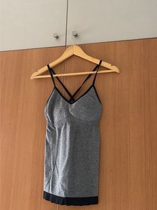 Padded Gray & Black Sports Tank Top