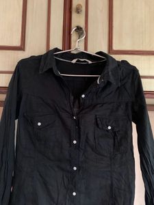 Classic Black Button-Up Shirt