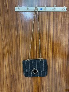 Chic Striped Chain Bag