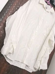 Classic White Button-Up Shirt