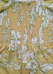 Yellow Floral Midi Dress