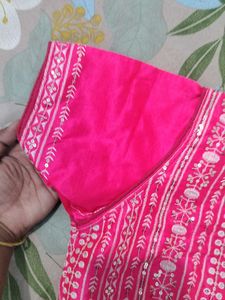 Vibrant Pink Embroidered Blouse