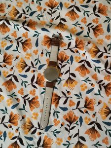 Classic Brown Leather Strap Watch