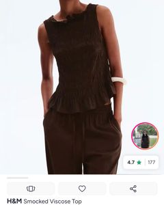 H&M Smocked Viscose Top (XS)