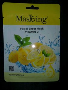 3️⃣ Masking Pomegranate,rice &amp; lemon Facial Sheet