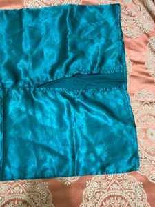Teal Satin Slip Dress