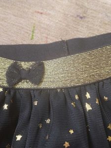 Girls Black Tulle Star Skirt