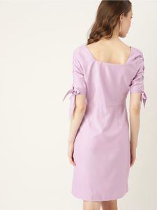DressBerry Purple Solid A-Line Dress