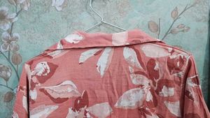 Floral Print Button-Up Kurta