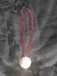 Boho Beaded Pendant Necklace