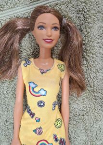 Cute Barbie Doll with Yellow Dress