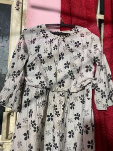Flowy Floral Print Midi Dress