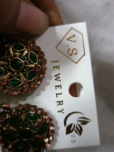 Exquisite Green Jhumka Earrings