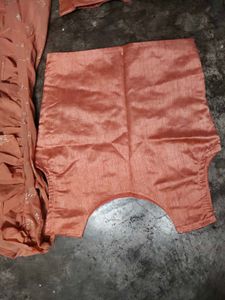 Designer Peach Kurta Set with Dupatta