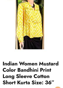 Boho Chic Yellow Printed Blouse