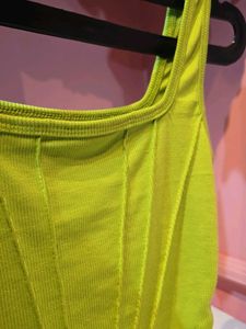 Lime Green Corset Style Tank Top