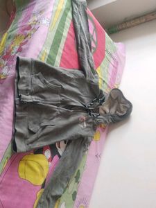 Grey Zip-Up Hoodie